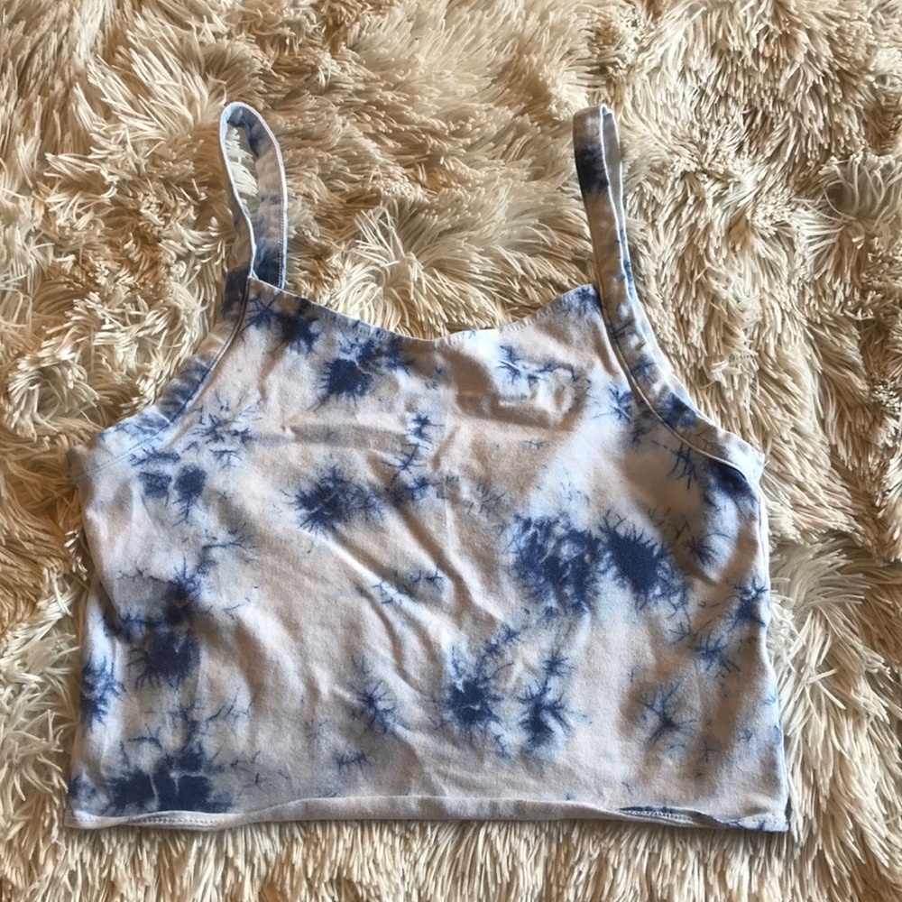 Cute acid wash crop top